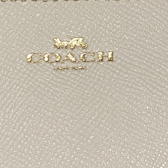 Coach White Wristlet with Gold Logo - Picture 5 of 5